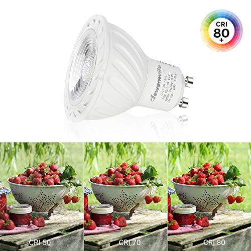 DEWENWILS GU10 LED Bulbs Dimmable, 5W(50W Halogen Equivalent), Nature White 4000K, LED Spot Lights for Ceiling, 350LM Energy Saving Light Bulbs for Lamp, 38¬∞ Beam Angle, CRI 80+, 10 Pack