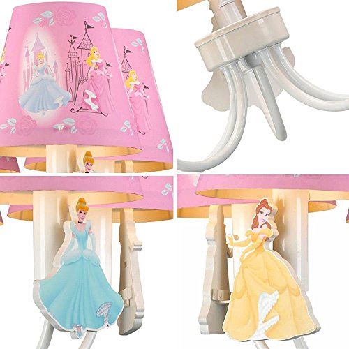 Cartoon Chandelier Princess Room Pink Cute Girls Room Pendant Lamp Child Bedroom Pendant Light