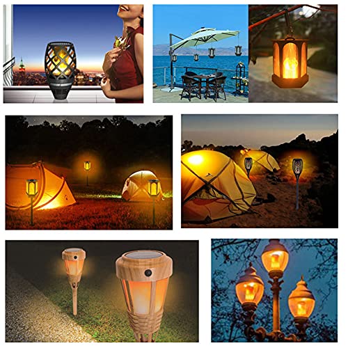 ConBlom Flame Lamp | Flame Effect Bulb | LED Flickering Light Bulb, 4 Lighting Modes Indoor/Outdoor Decorative Atmosphere LED Lamps for Home/Garden/Halloween/Christmas, 5W E27 Flame Bulb (2 Pack)