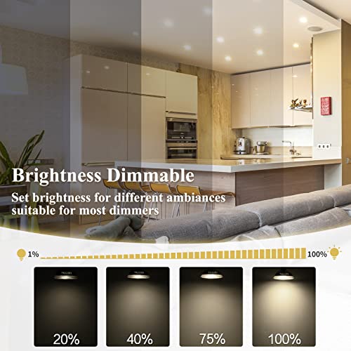 DiCUNO MR16 LED Bulbs Dimmable GU5.3 Spotlight Bulb, 12Volt, 6W 60W Halogen Equivalent, 4000K Natural White, 650LM, 40-Degree Bi-Pin Base Track Light, 6 Packs