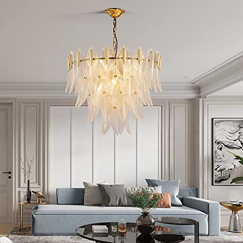 Swinkz French All-copper Italian Luxury Chandelier Palace Glass Living Room Lamps Postmodern Model House Villa Bedroom Lamp Decorative Crystal Chandelie