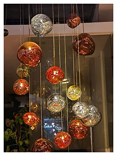 Ceiling Chandelier Lamp, LED Chandeliers, Nordic LED Lava Pendant Lights Modern Lustre Hanging Lamp Living Room Parlon Indoor Lighting Suspension Luminaire Pendant Lamp ( Color : Green , Size : 50CM )