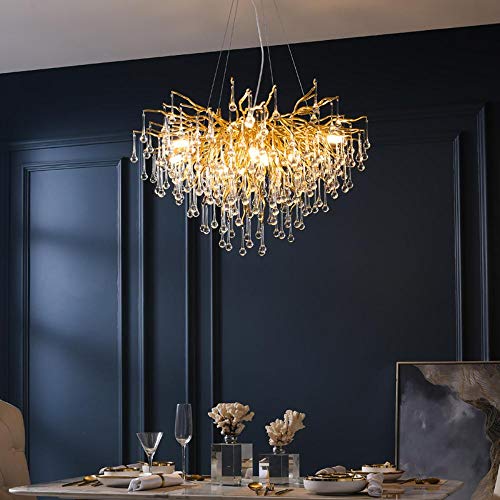 Nordic LED Luxury Crystal Chandelier Lighting for Home Decoration LOFT Kitchen Dining Living Room Hotel Hall Art Indoor Lights