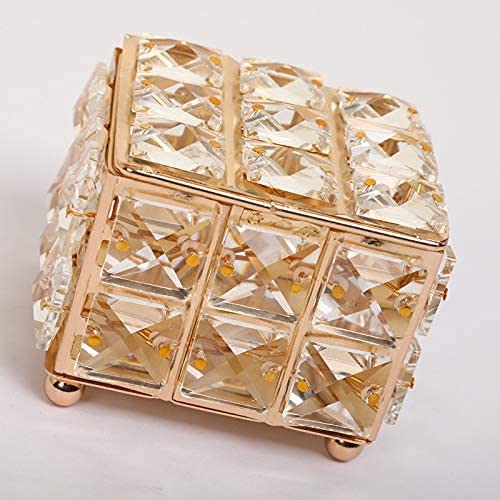 TEmkin Girls Jewelry Box Jewelry Organizer Jewelry Cabinet Crystal Organizer Holder Jewelry Boxes with Cover Home Decor Rhinestone Earring Ring Pearls Storage Box