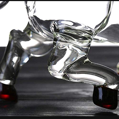 TEMKIN liquor-decanters Wine Decanter, Cow Shape Whiskey Decanter,100% Handmade Red Wine Aerator Decanter Crystal Glass Carafe decanter