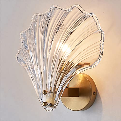 TEmkin Crystal Shell Shape Wall Lamp for Bedroom Study Living Room Bedsides Led Home Lighting Fixtures