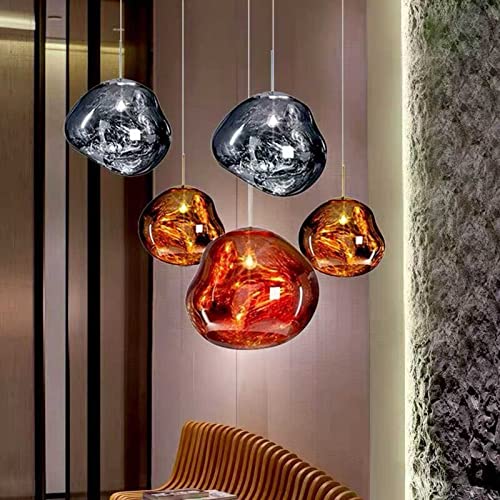 XNHAFW Modern Large Globe Pendant Light, Lava Irregular Glass Pendant Light, LED Ceiling Hanging Lighting, Lava Ball Drop Pendant for Living Room Corridor᭣ꐳꁎᨀ耀