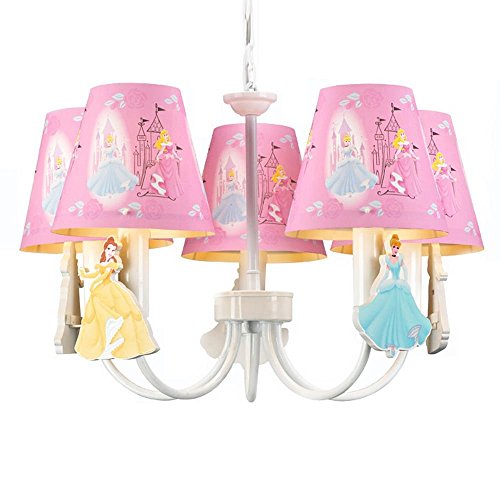 Cartoon Chandelier Princess Room Pink Cute Girls Room Pendant Lamp Child Bedroom Pendant Light